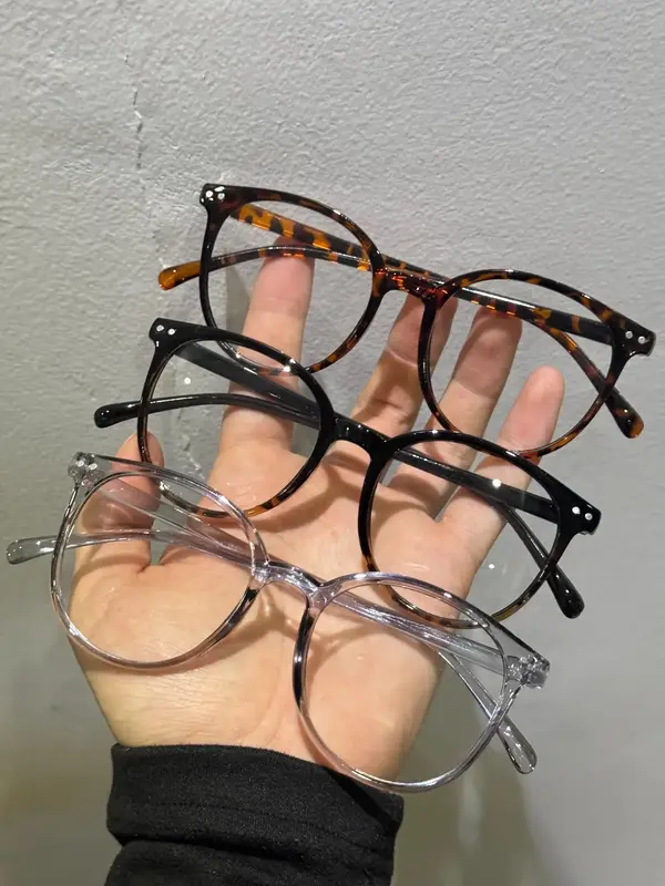 Anti-blue Light Eyeglasses for Everyday Use, Basic Flat Frame Cute Glasses Y2k Eyeglasses for Women & Men, Comfort Work, Dai...