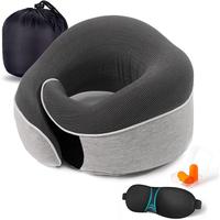 Travel  Pillow Chin Support Pillow Adjustable  Pure Memory  Pillow for Home, Airplanes & ,   Design Soft  Full  Surround Pill...