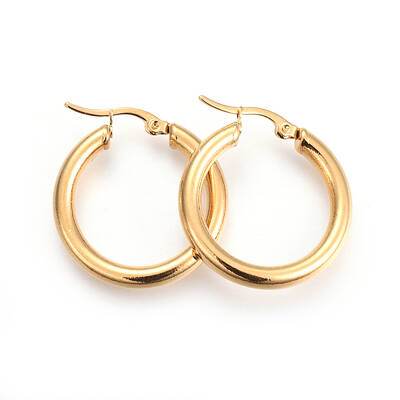 201 Stainless Steel Hoop Earrings