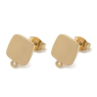 Ion Plating(IP) 304 Stainless Steel Stud Earring Findings