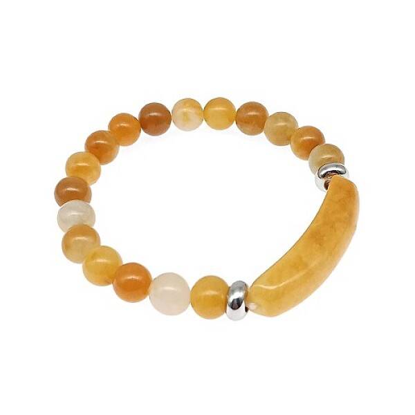 Natural Citrine Bead Stretch Bracelets for Women Men