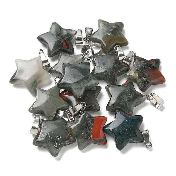 Natural Bloodstone Pendants