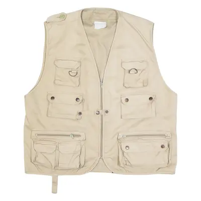 Mens Waistcoat Beige L