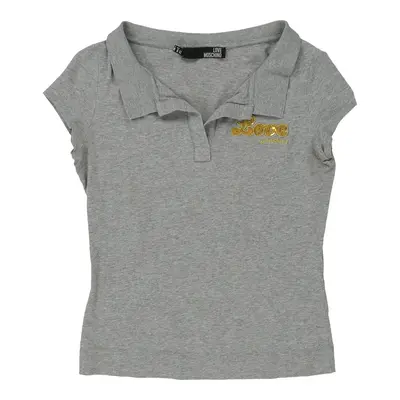 Love Moschino Top - Small Grey Cotton | Size: small