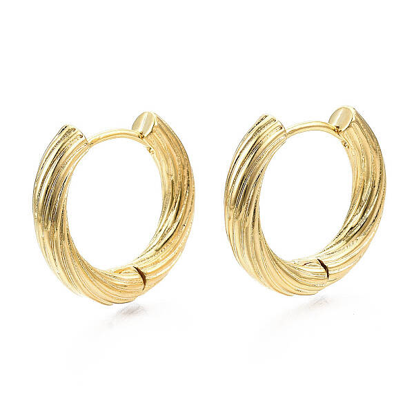 Brass Huggie Hoop Earrings