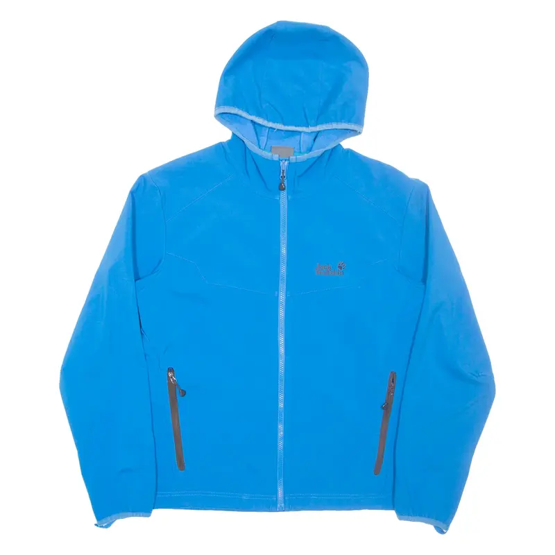JACK WOLFSKIN Mens Coat Blue Hooded M