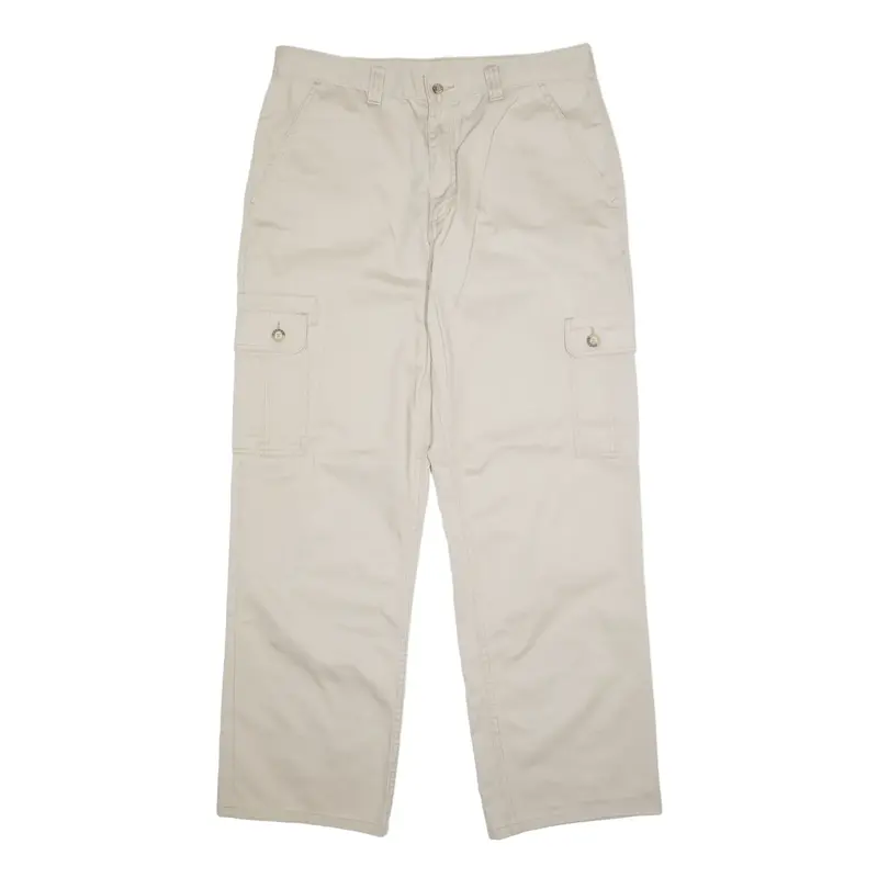 HERO BY WRANGLER Cargo Trousers Beige Regular Straight Mens W36 L32