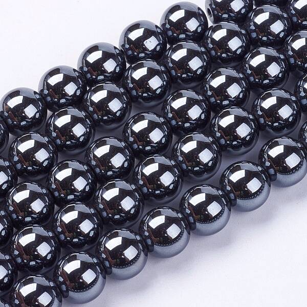 Non-Magnetic Synthetic Hematite Beads Strands