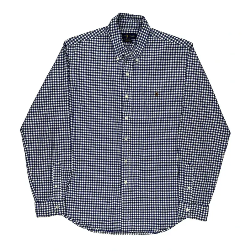 Ralph Lauren Slim Fit Shirt - XL Blue Cotton | Size: x-large