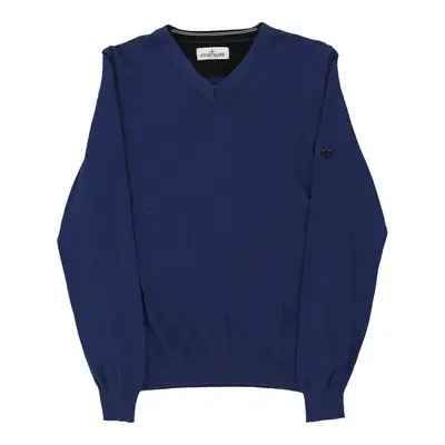 14 Years Stone Island Jumper - Medium Blue Cotton | Size: medium
