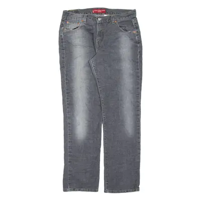 LEVI'S 505 Low Rise Womens Jeans Black Slim Straight Charcoal Wash W34 L31