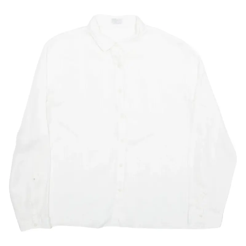 ALEXON SPORTSET Womens Shirt White Collared Long Sleeve L