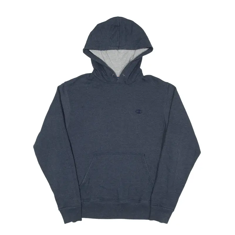 CHAMPION Hoodie Blue Pullover Mens S