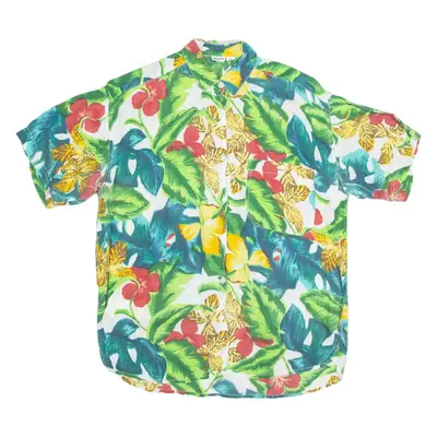 MISSA Womens Shirt Green Floral S