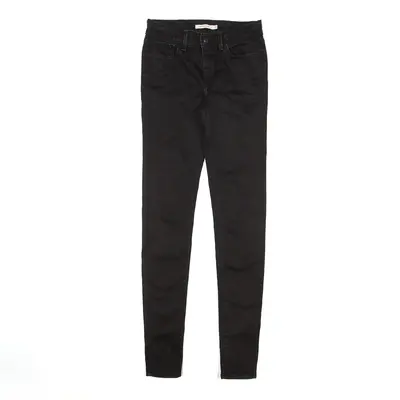 LEVI'S 710 Jeans Black Denim Slim Skinny Womens W24 L32