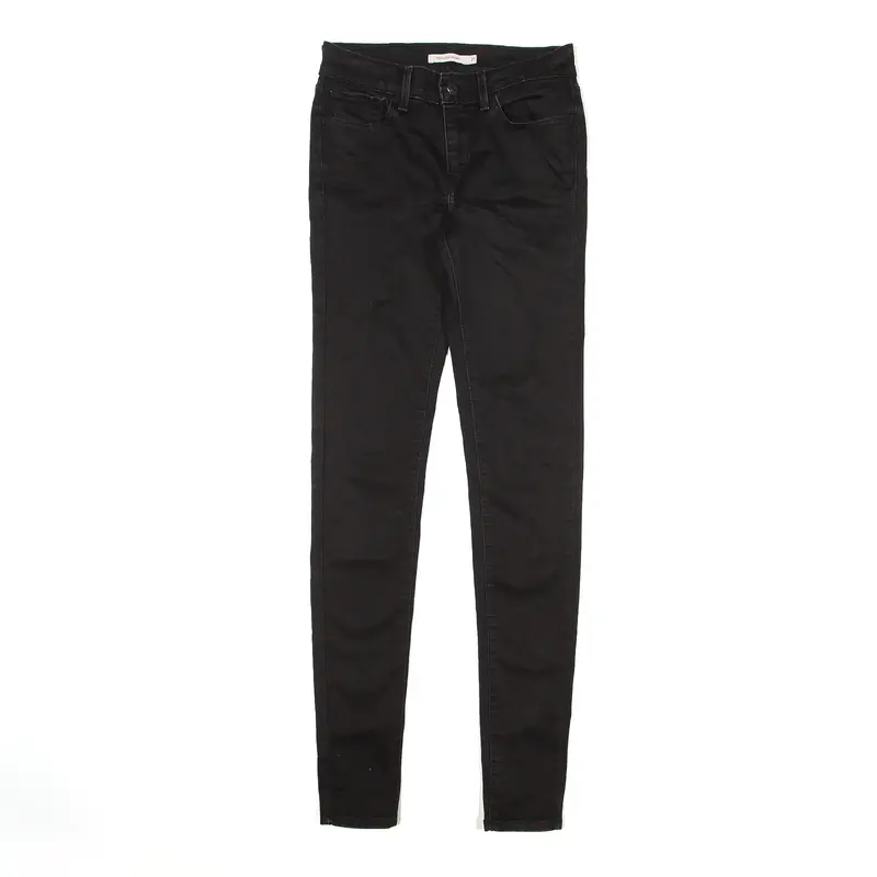 LEVI'S 710 Jeans Black Denim Slim Skinny Womens W24 L32