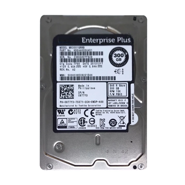 877Y3 Dell 300GB 6Gb/s SAS 15000 2.5-Inch Hard Drive