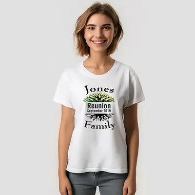 Green Custom Tree Family Reunion Tee Shirt