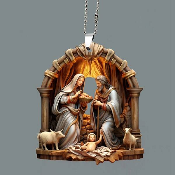 The Birth of Jesus Hanging Ornaments