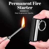 5-Pack Permanent Fire Starter, Flint Metal Fire Starter, Waterproof Emergency Survival Fire Starter, Infinite Use Outdoor Cam...