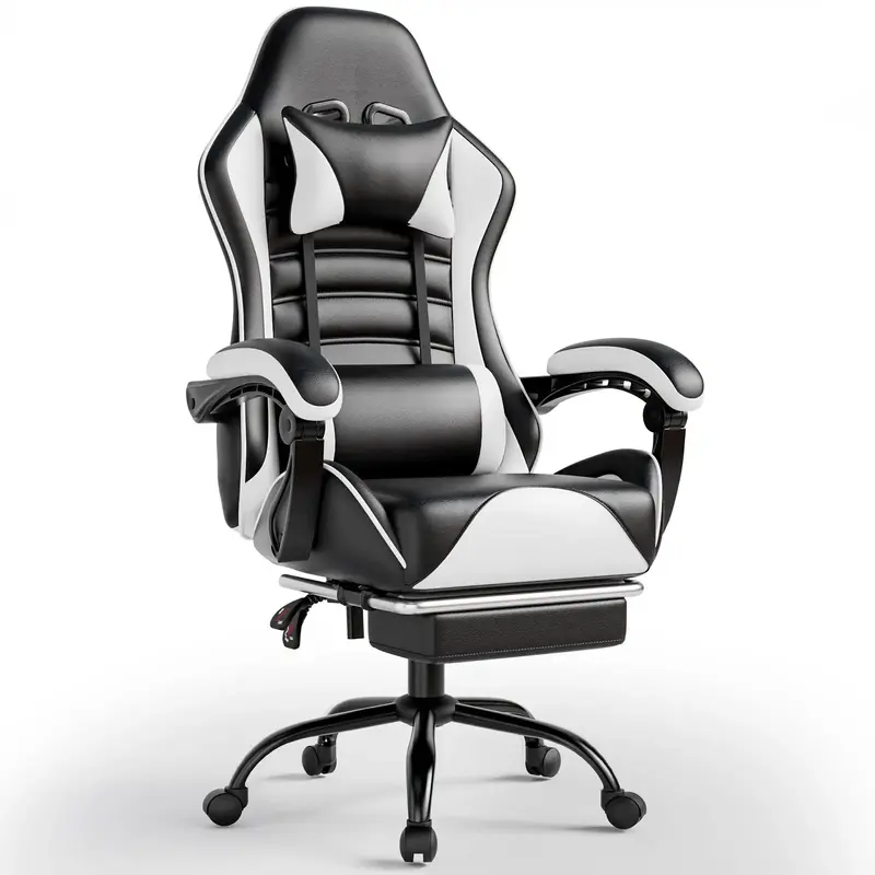 【Bellemave】acing Video Backrest and Seat Height Recliner Gaming Office High Back Computer Ergonomic Adjustable Swivel Cha...
