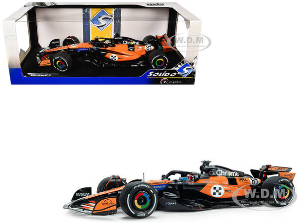 McLaren MCL39 #81 Oscar Piastri OKX 3rd Place Formula One F1 Monaco GP (2025) Competition Series 1/18 Diecast Model Car...