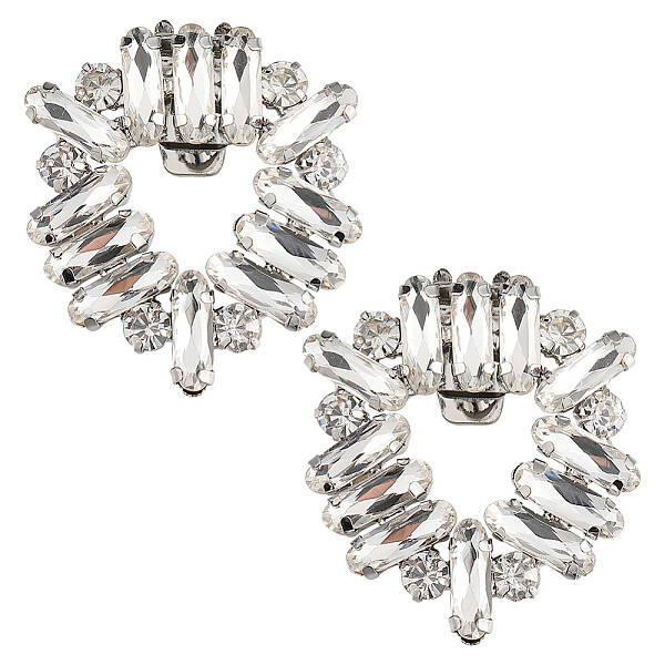 1 Pair Alloy Crystal Rhinestone Shoe Buckle Clips