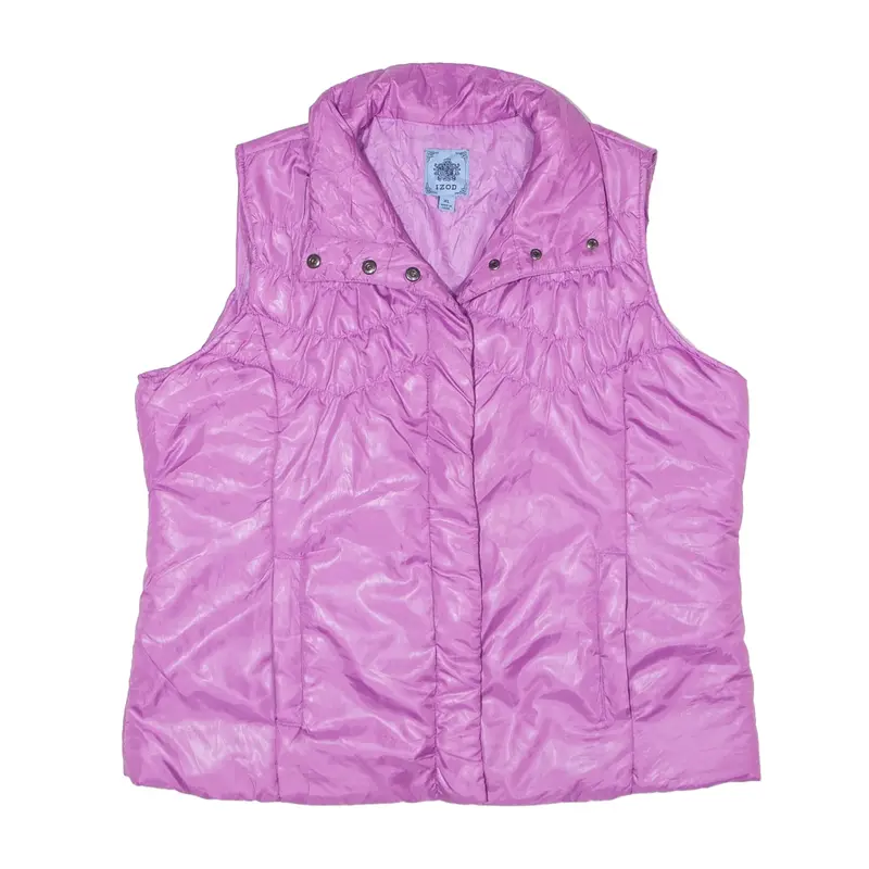 IZOD Puffer Gilet Purple Womens XL