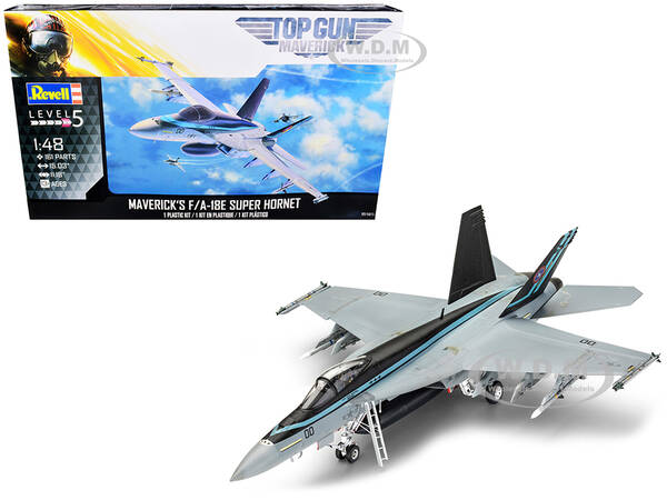 Level 5 Model Kit Mavericks F/A-18E Super Hornet Jet Top Gun: Maverick (2022) Movie 1/48 Scale Model by Revell