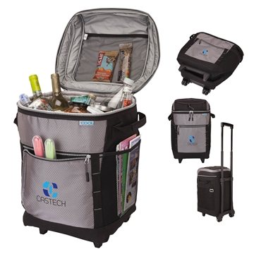 6 Customized iCOOL Riviera Rolling Cooler Bag - 30 Can & Foldable