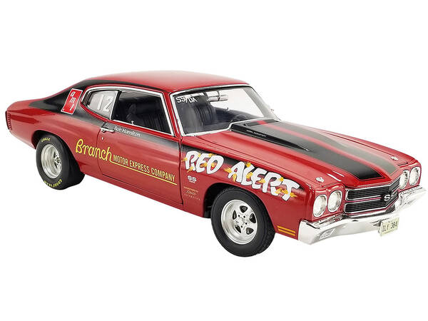 1970 Chevrolet Chevelle 454 LS6 Red Alert Red with Black Stripes Limited Edition to 374 pieces Worldwide 1/18 Diecast Model C...