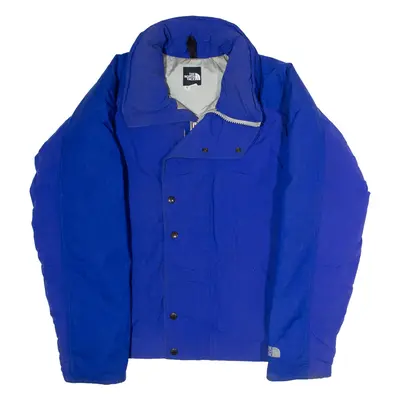 THE NORTH FACE Mens Ski Jacket Blue Canvas Nylon 90s S