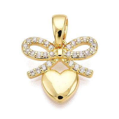 Brass Micro Pave Cubic Zirconia Pendants