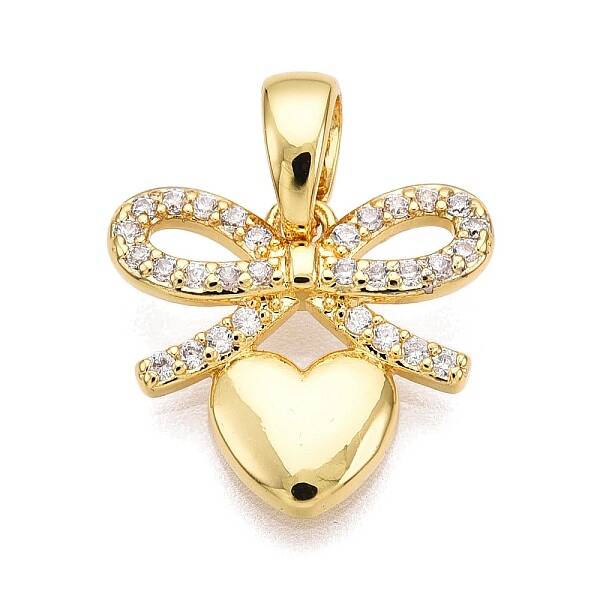 Brass Micro Pave Cubic Zirconia Pendants