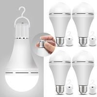 Rechargeable Emergency Light Bulbs A19, 4 Pack  Battery Powered LED Light Bulb 5000K Daylight E26/E27 12W 60W Equivalent with...