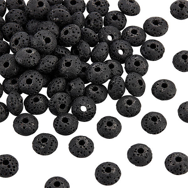 2 Strands Natural Lava Rock Beads Strands