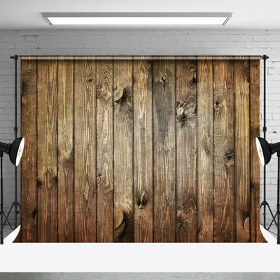 Brown Retro Wood Grain Texture Photo Booth Backdrop - Aperturee