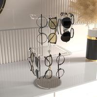 Acrylic Glasses Display Stand, 1 Piece Double Layer Clear Desktop Glasses Organizer, Stylish Glasses Storage Rack for Home an...