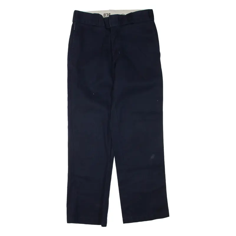 DICKIES Mens Trousers Blue Regular Straight W30 L30