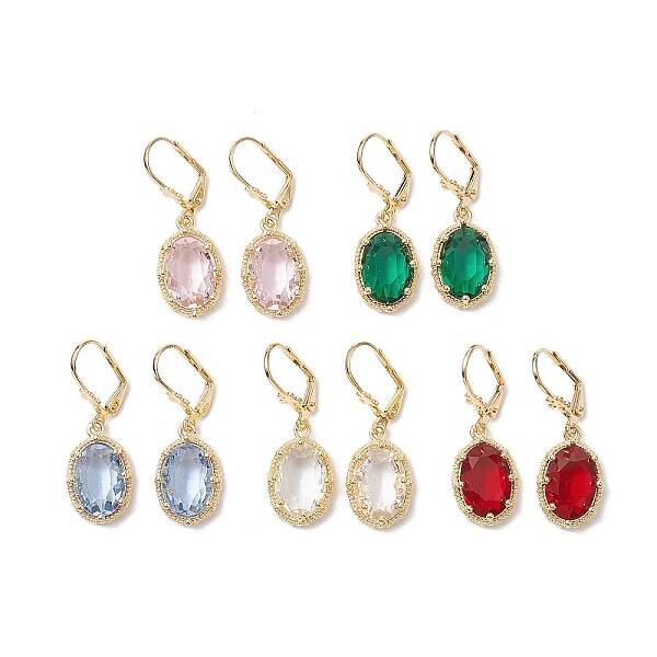 Glass Leverback Earring