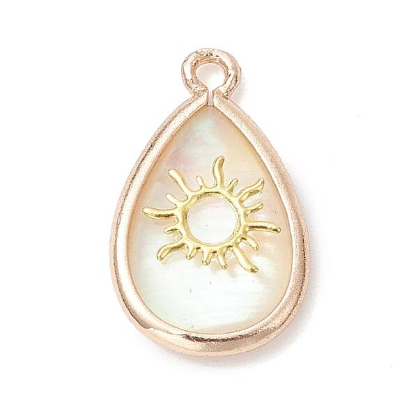 Natural Paua Shell Teardrop Pendants