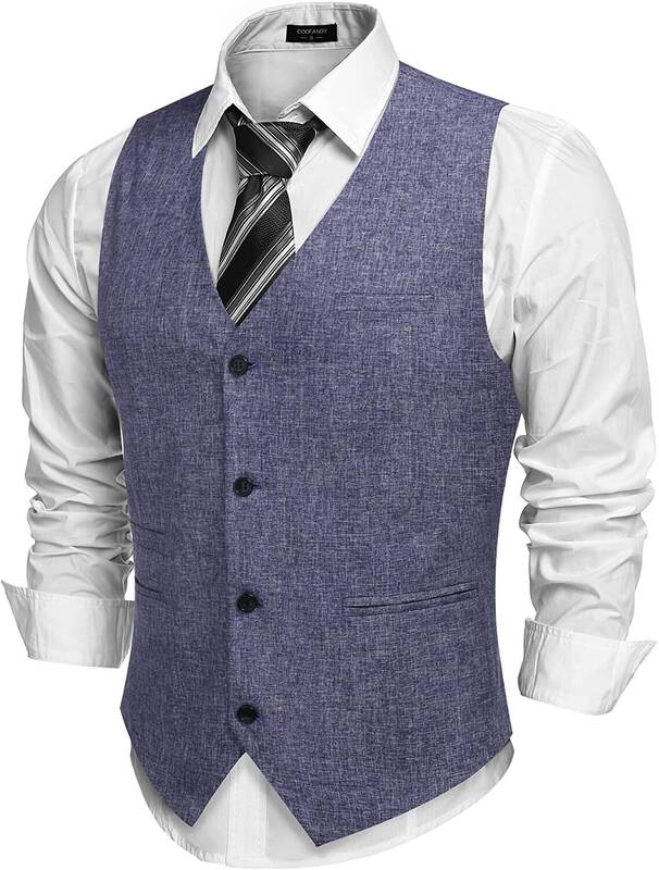Waistcoat Business Vests (US Only), Blue / M