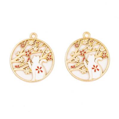 Rack Plating Alloy Enamel Pendants