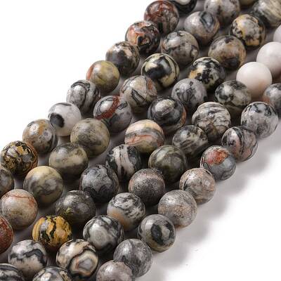 Natural Map Stone/Picasso Stone/Picasso Jasper Beads Strands