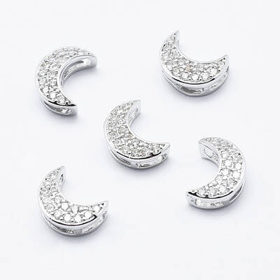 Brass Micro Pave Cubic Zirconia Pendants