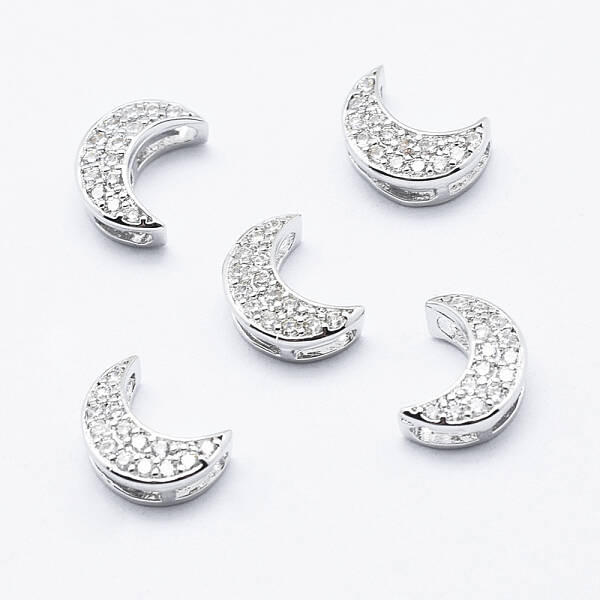 Brass Micro Pave Cubic Zirconia Pendants