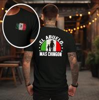 Trendy Father’s Day Tee – El Abuelo Mas Chingon Cotton Graphic Design for Men
