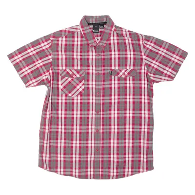 BENCH Mens Flannel Shirt Red Plaid L