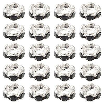 Brass Rhinestone Spacer Beads