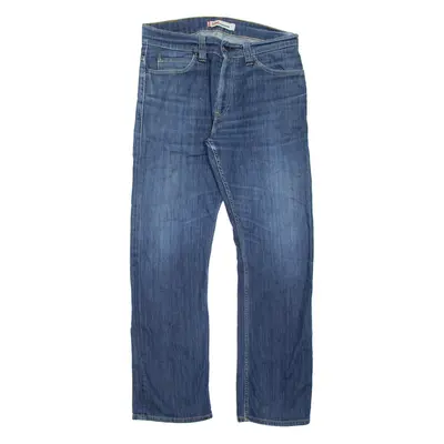 LEVI'S 506 Jeans Mens Blue Regular Straight Stone Wash W34 L32